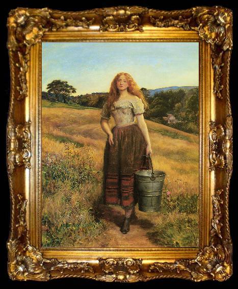 framed  Sir John Everett Millais The Farmers Daughter, ta009-2